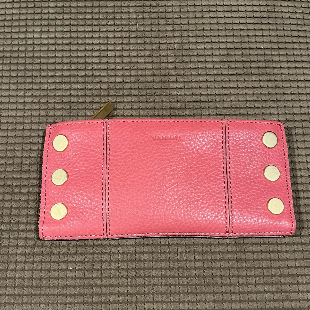 Hammitt 110 North wallet in salmon/pink/rouge.